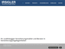 Tablet Screenshot of irsigler.at